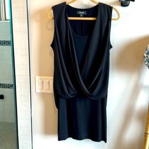 Elegant yet comfy layered black Karen Kane dress size S